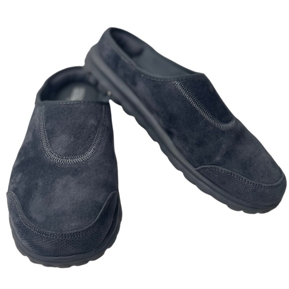 Skechers Women’s Grey Slip On Memory Foam Mule Sneakers - Picture 3 of 9